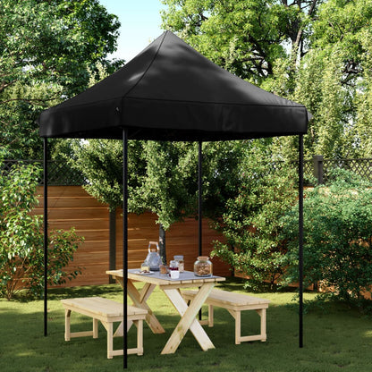 Tente de fête pliable pop-up noire 200x200x306 cm