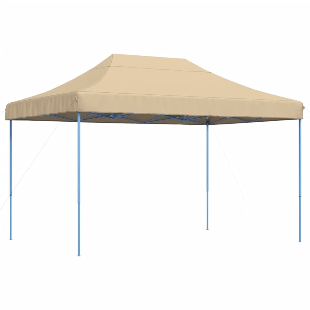 Tente de fête pliable pop-up beige 410x279x315 cm