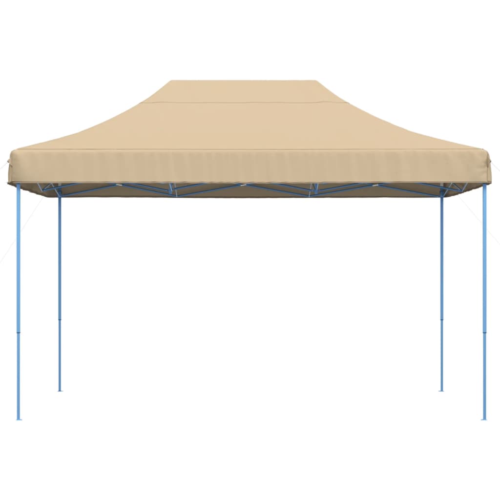 Tente de fête pliable pop-up beige 410x279x315 cm