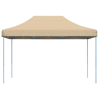 Tente de fête pliable pop-up beige 410x279x315 cm