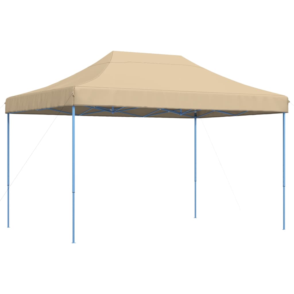 Tente de fête pliable pop-up beige 410x279x315 cm