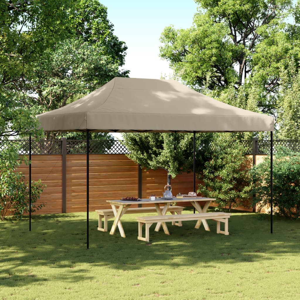 Partyzelt Faltbar Pop-Up Taupe 410x279x315 cm