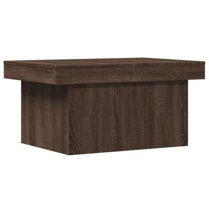 Mesa de centro aspecto roble marrón 80x55x40 cm de madera