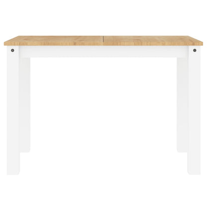 Table à manger Panama blanc 117x60x75 cm en bois de pin massif