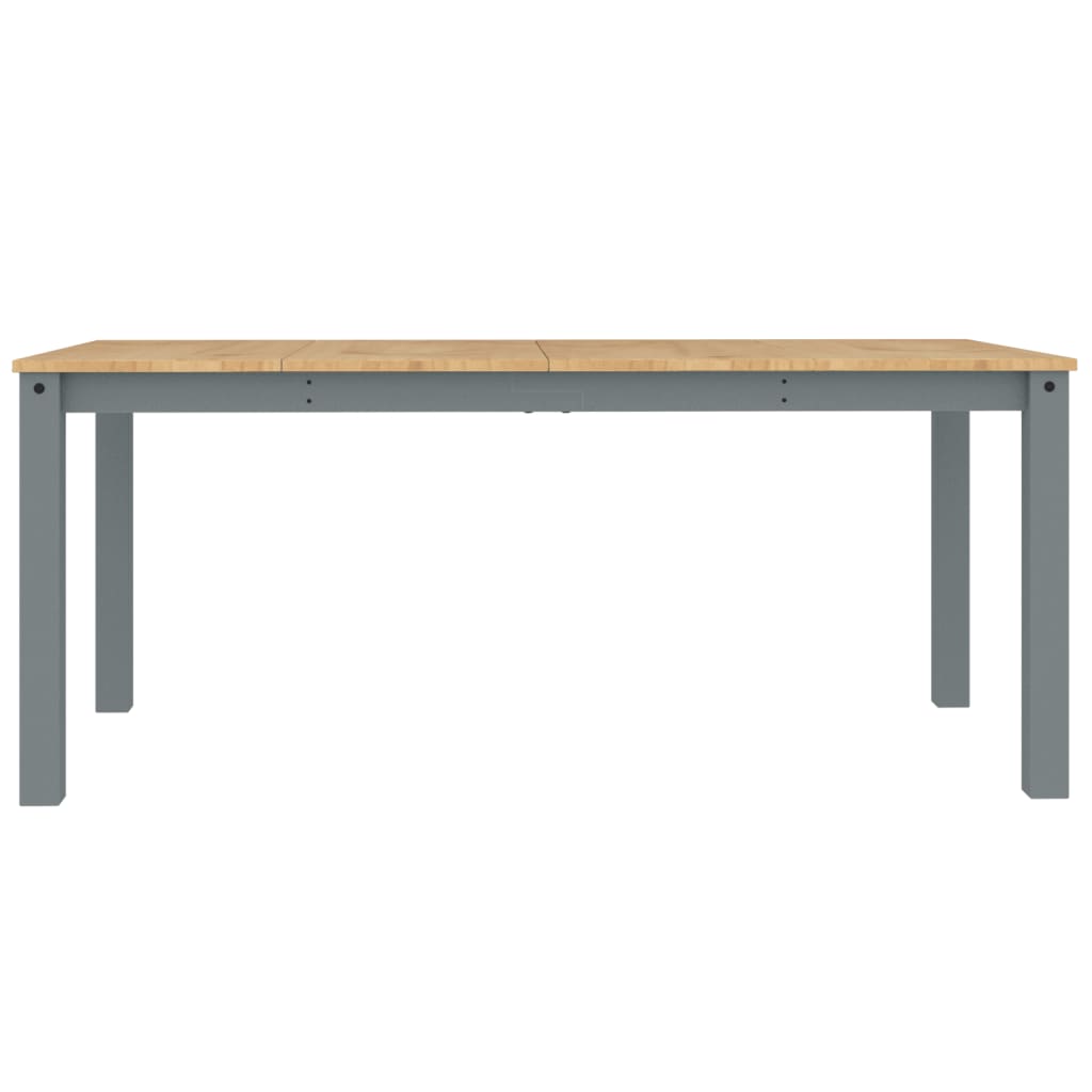 Table à manger Panama gris 180x90x75 cm bois de pin massif