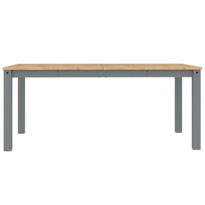 Table à manger Panama gris 180x90x75 cm bois de pin massif