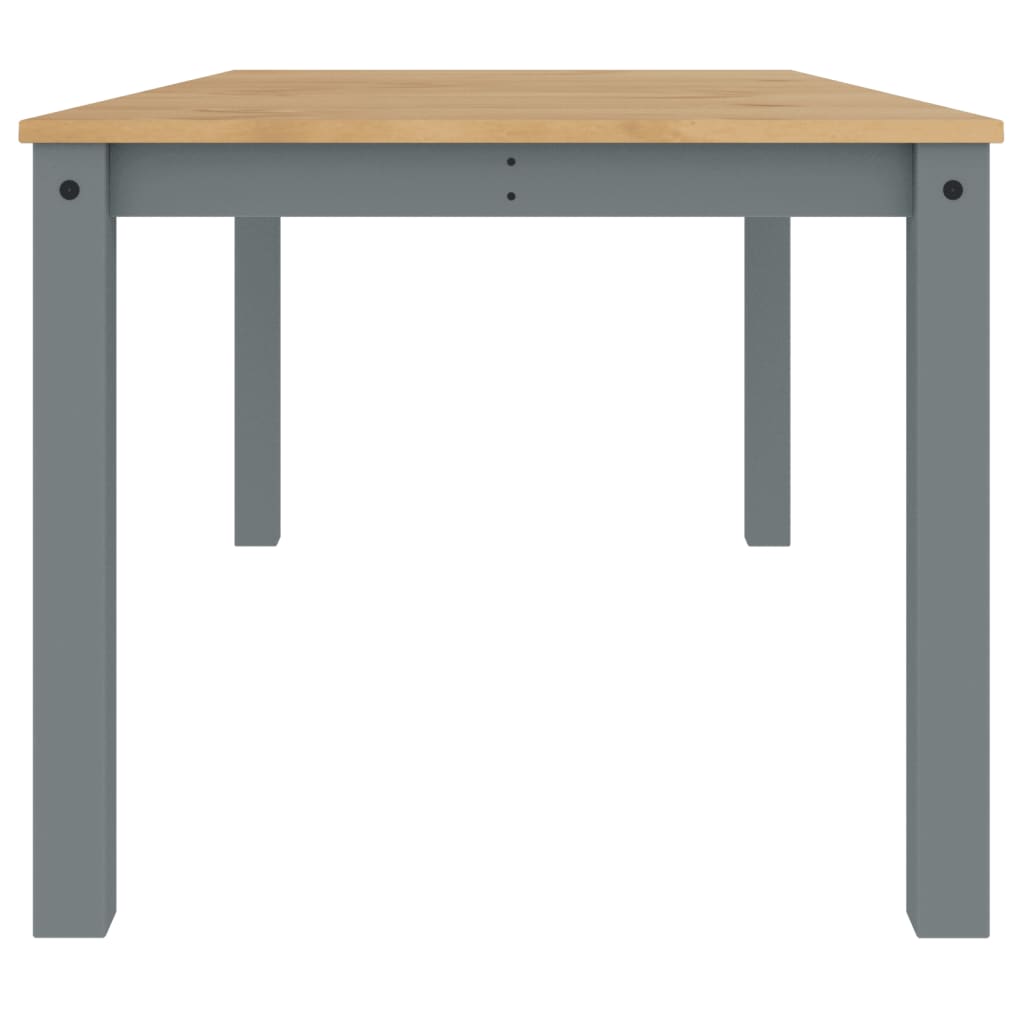 Table à manger Panama gris 180x90x75 cm bois de pin massif