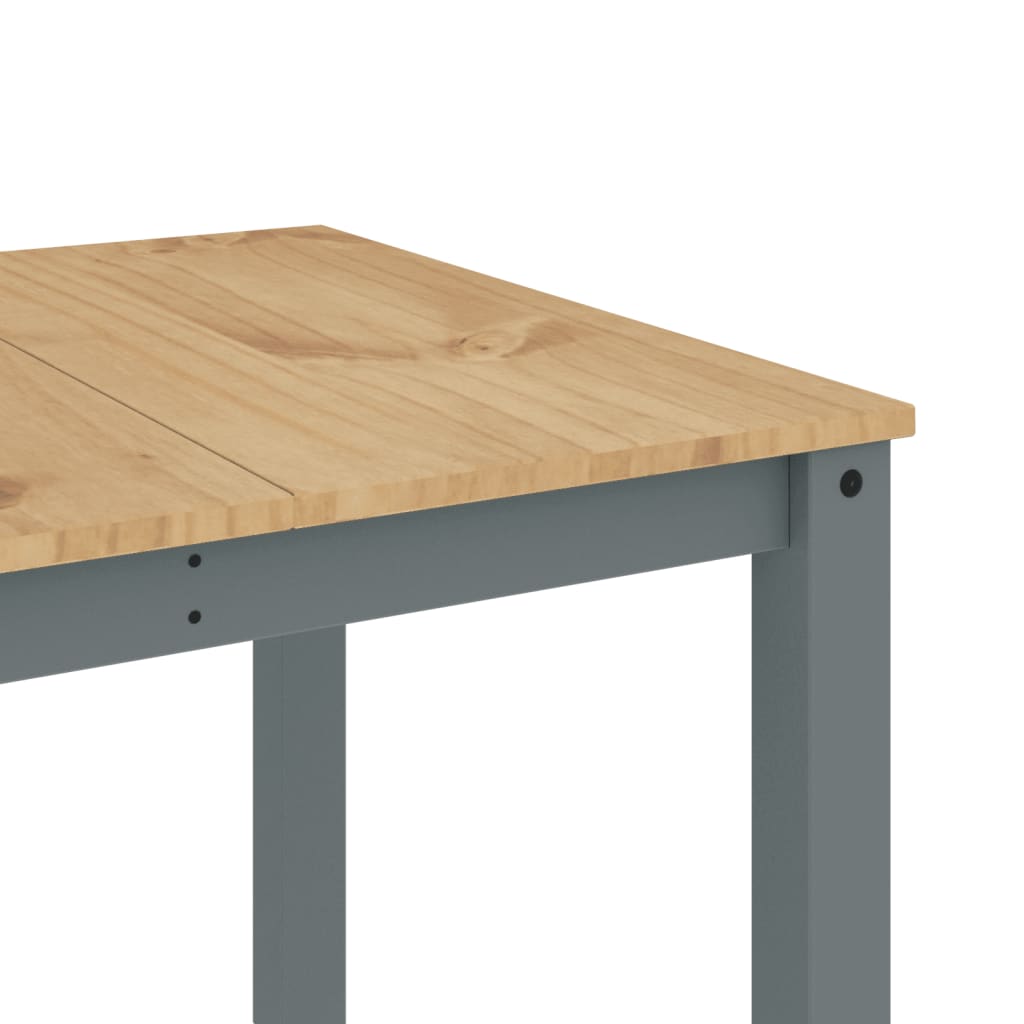 Table à manger Panama gris 180x90x75 cm bois de pin massif