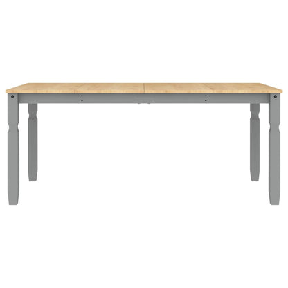 Table à manger Corona Gris 180x90x75 cm en bois de pin massif