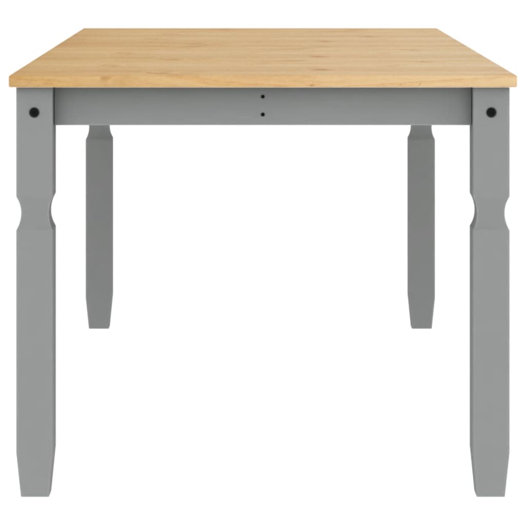 Table à manger Corona Gris 180x90x75 cm en bois de pin massif