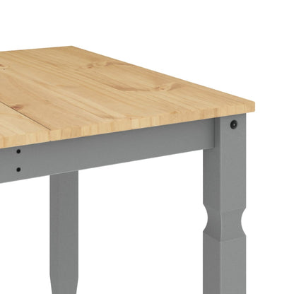 Table à manger Corona Gris 180x90x75 cm en bois de pin massif