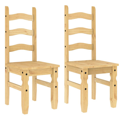 Chaises de salle à manger 2 pcs. Corona 42x47x107 cm en bois de pin massif