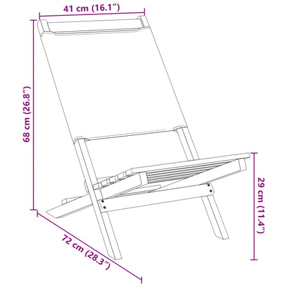 Gartenstühle 6 Stk. Klappbar Grün Stoff und Massivholz