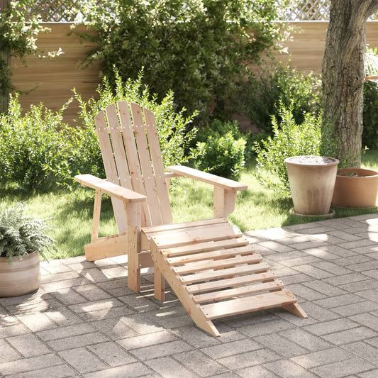 Adirondack-Stuhl mit Fußstütze Massivholz Tanne