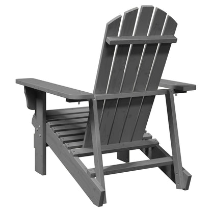 Adirondack-Stuhl Grau 69x85x90,5 cm Massivholz Tanne