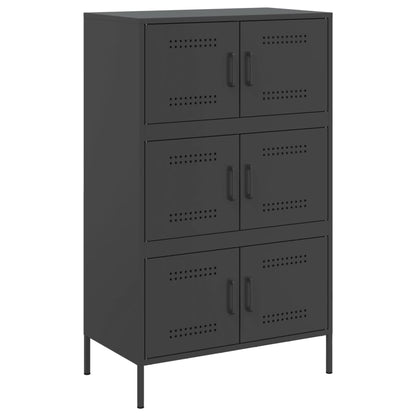 Highboard Schwarz 68x39x113 cm Stahl