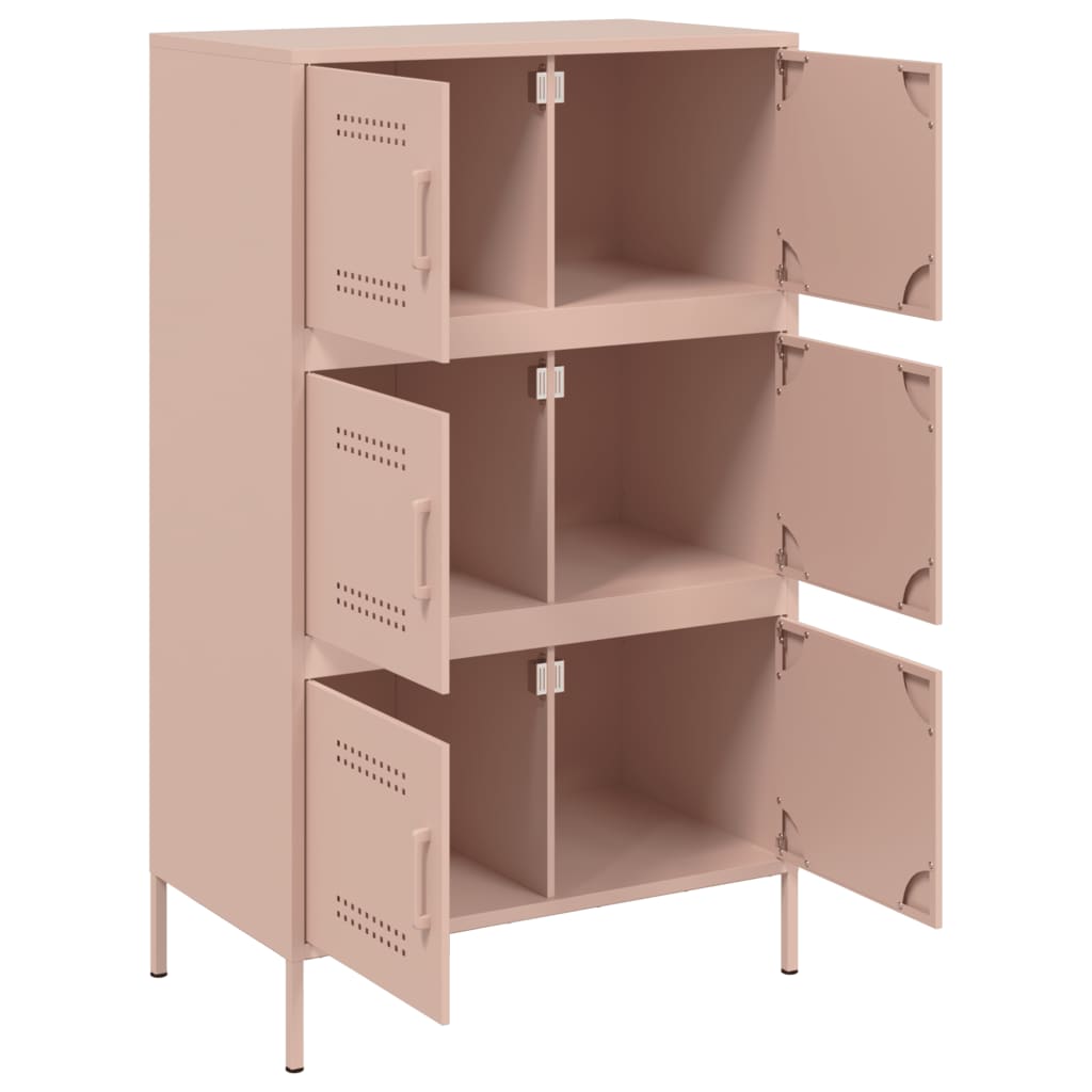 Highboard Rosa 68x39x113 cm Stahl