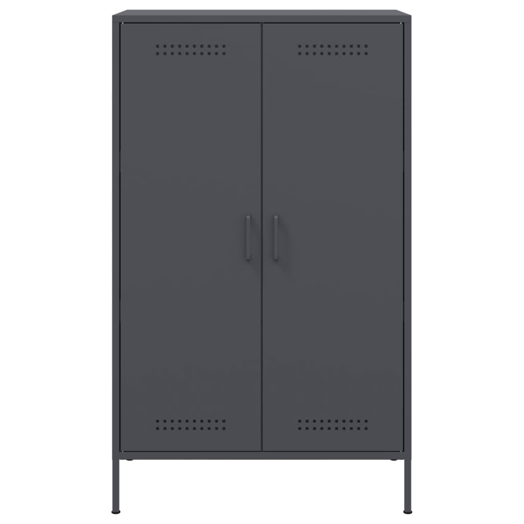 Highboard Anthrazit 68x39x113 cm Stahl