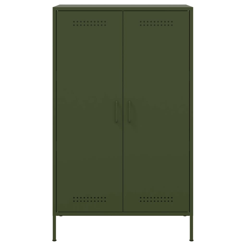 Alacena acero verde oliva 68x39x113 cm