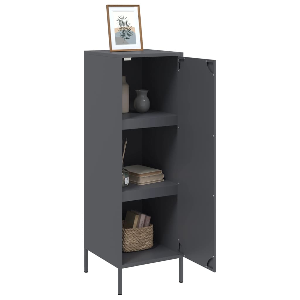 Highboard Anthrazit 36x39x113 cm Stahl