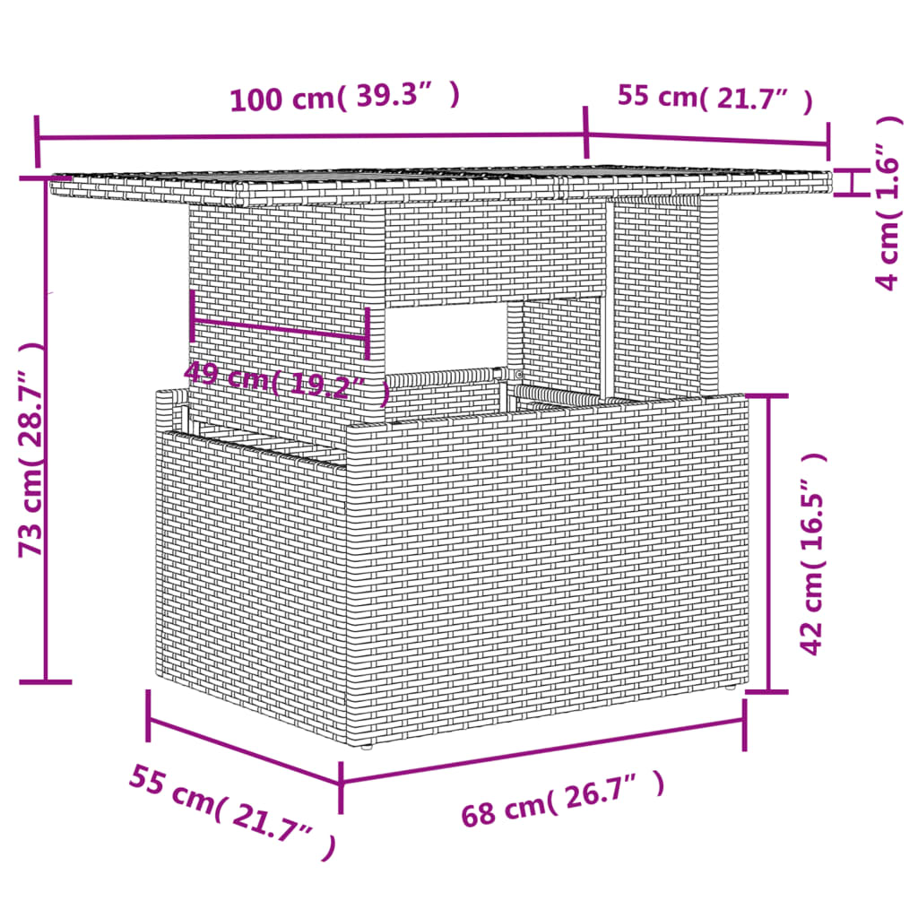 5-tlg. Garten-Sofagarnitur mit Kissen Hellgrau Poly Rattan