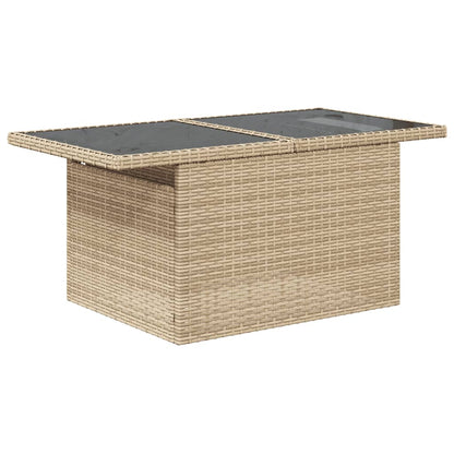 5-tlg. Garten-Sofagarnitur mit Kissen Beige Poly Rattan