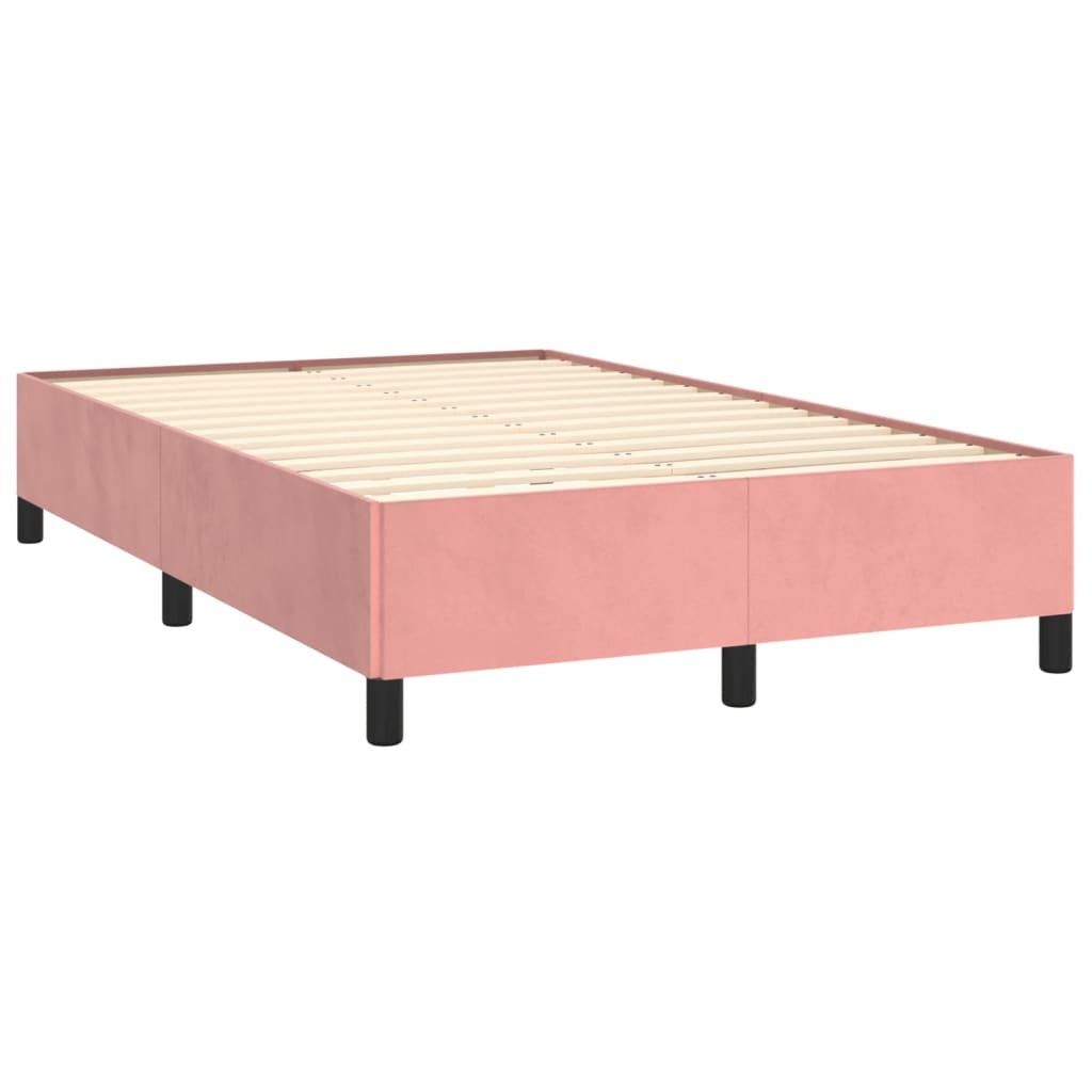 Boxspringbett mit Matratze & LED Rosa 120x190 cm Samt