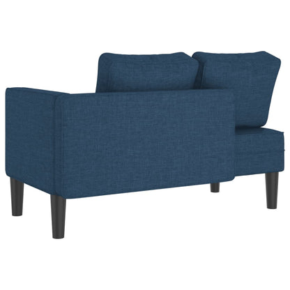 Chaiselongue mit Kissen Blau Stoff