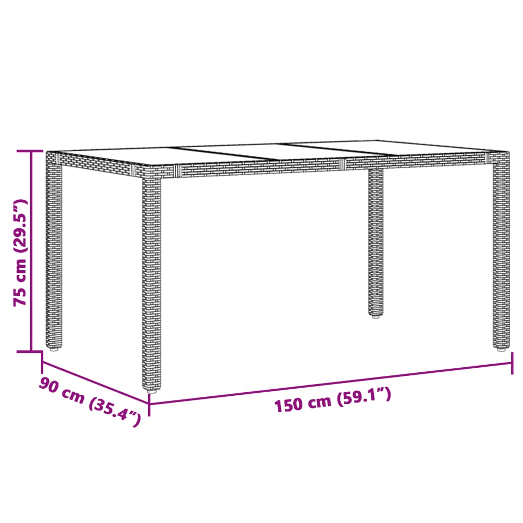 5-tlg. Garten-Bistro-Set mit Kissen Schwarz Poly Rattan