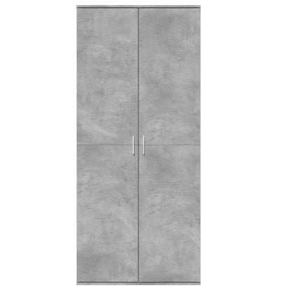 Alacena hormigón gris 80x35x180 cm de madera