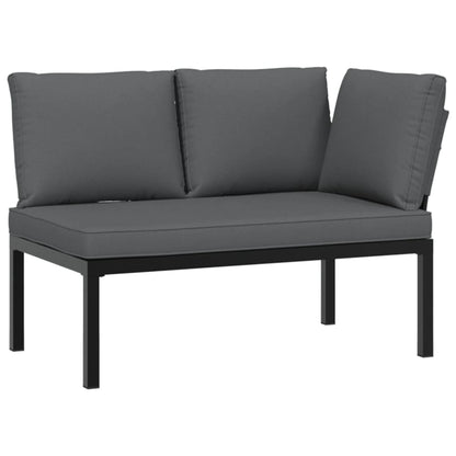 Banc de jardin avec coussin aluminium noir