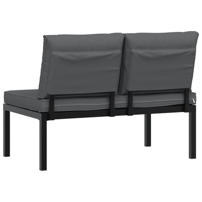 Banc de jardin avec coussin aluminium noir