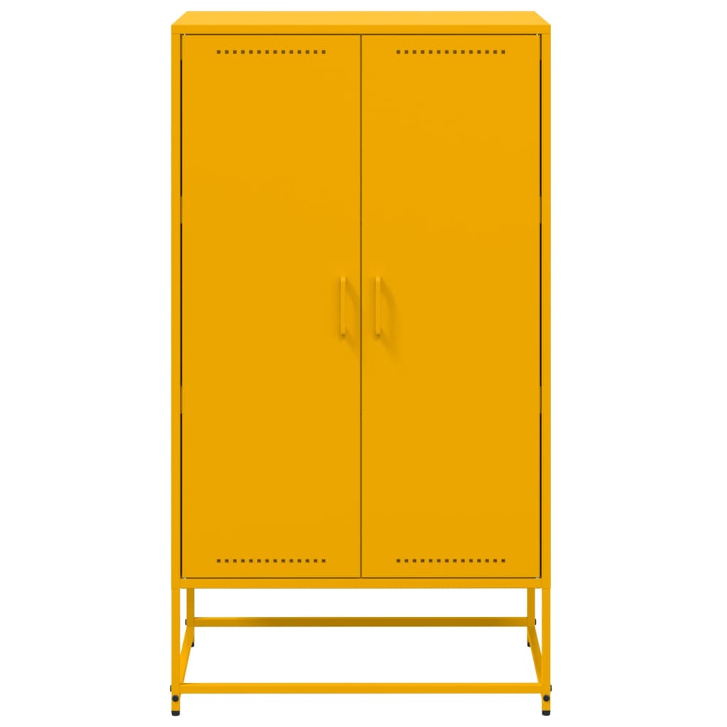 Highboard Senfgelb 68,5x38,5x123,5 cm Stahl