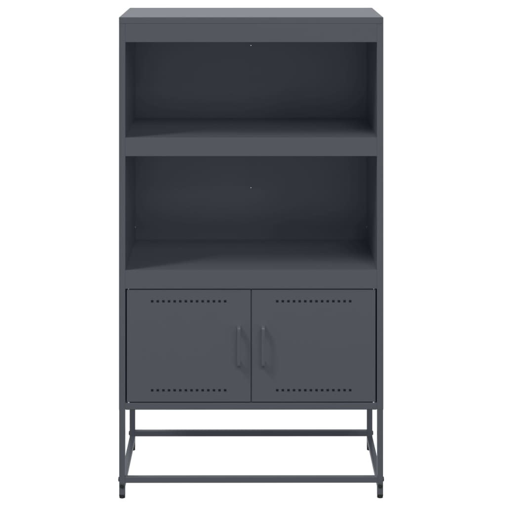 Highboard Anthrazit 68,5x38,5x123,5 cm Stahl