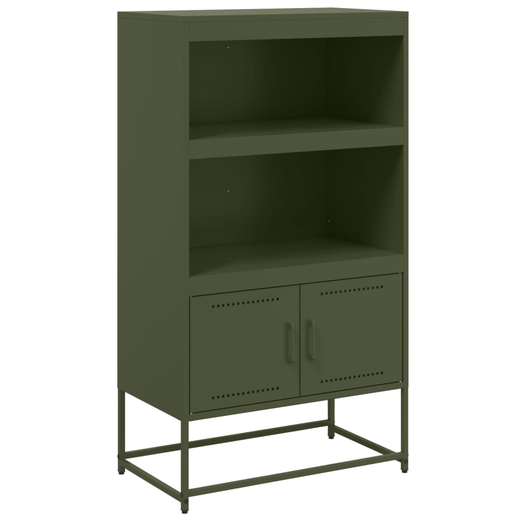 Buffet haut vert olive 68,5x38,5x123,5 cm en acier