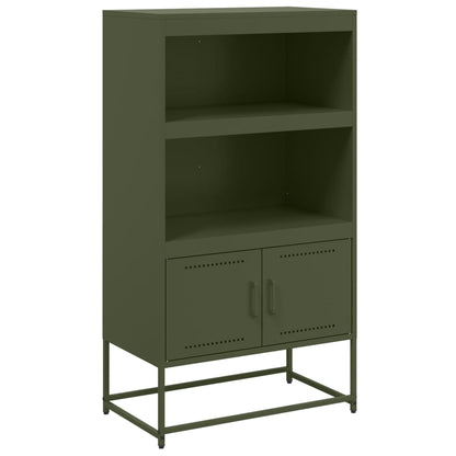 Buffet haut vert olive 68,5x38,5x123,5 cm en acier