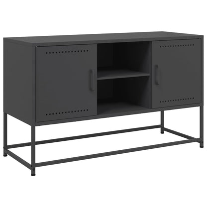 Buffet haut noir 36x39x123 cm en acier