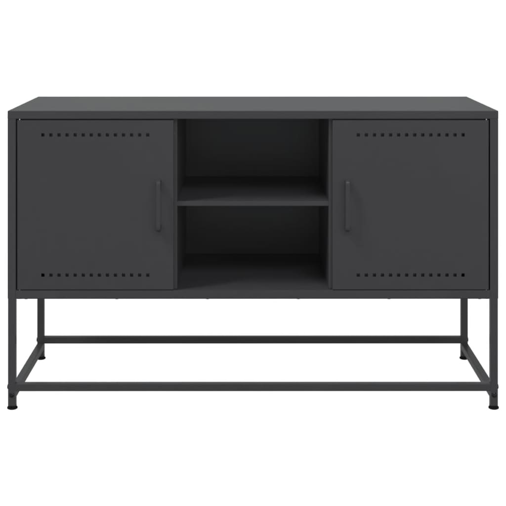 Buffet haut noir 36x39x123 cm en acier