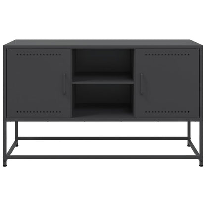 Buffet haut noir 36x39x123 cm en acier