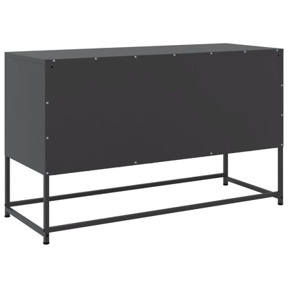 Buffet haut noir 36x39x123 cm en acier