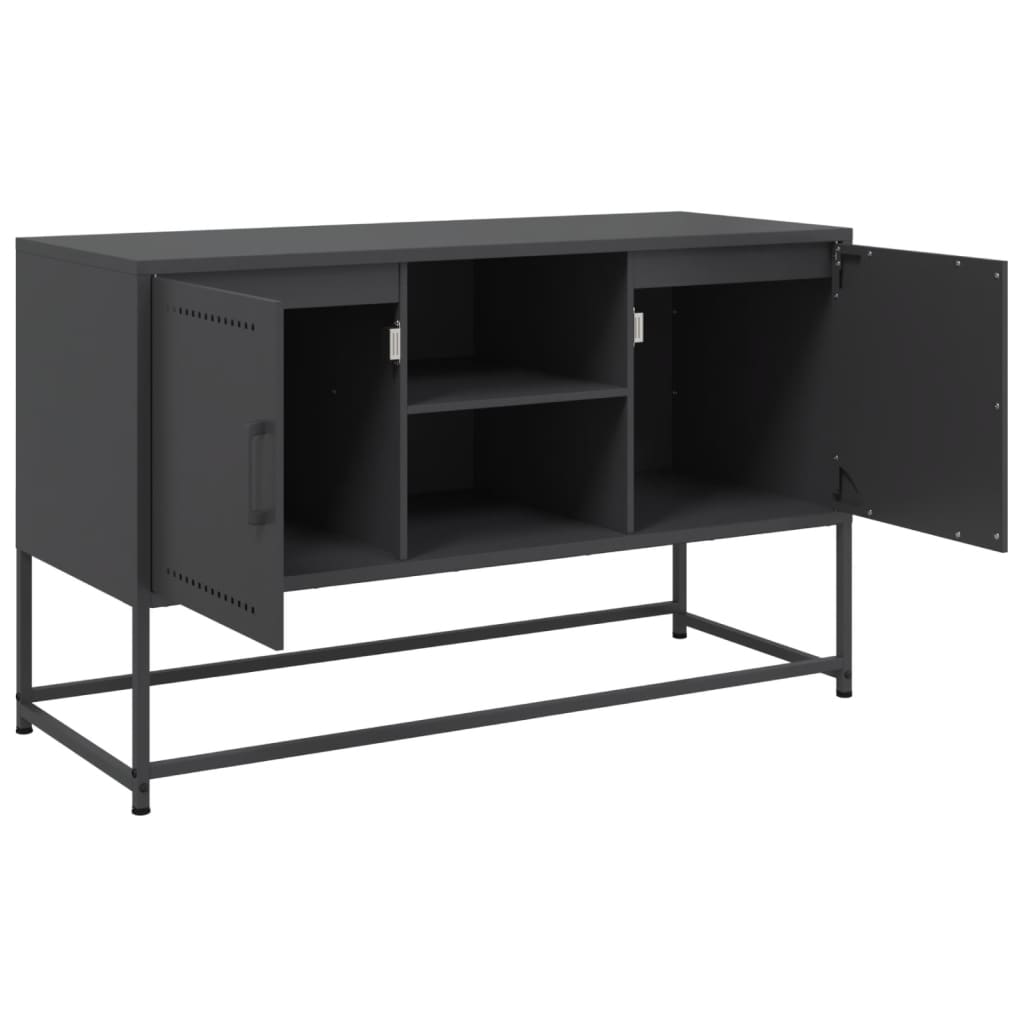 Buffet haut noir 36x39x123 cm en acier