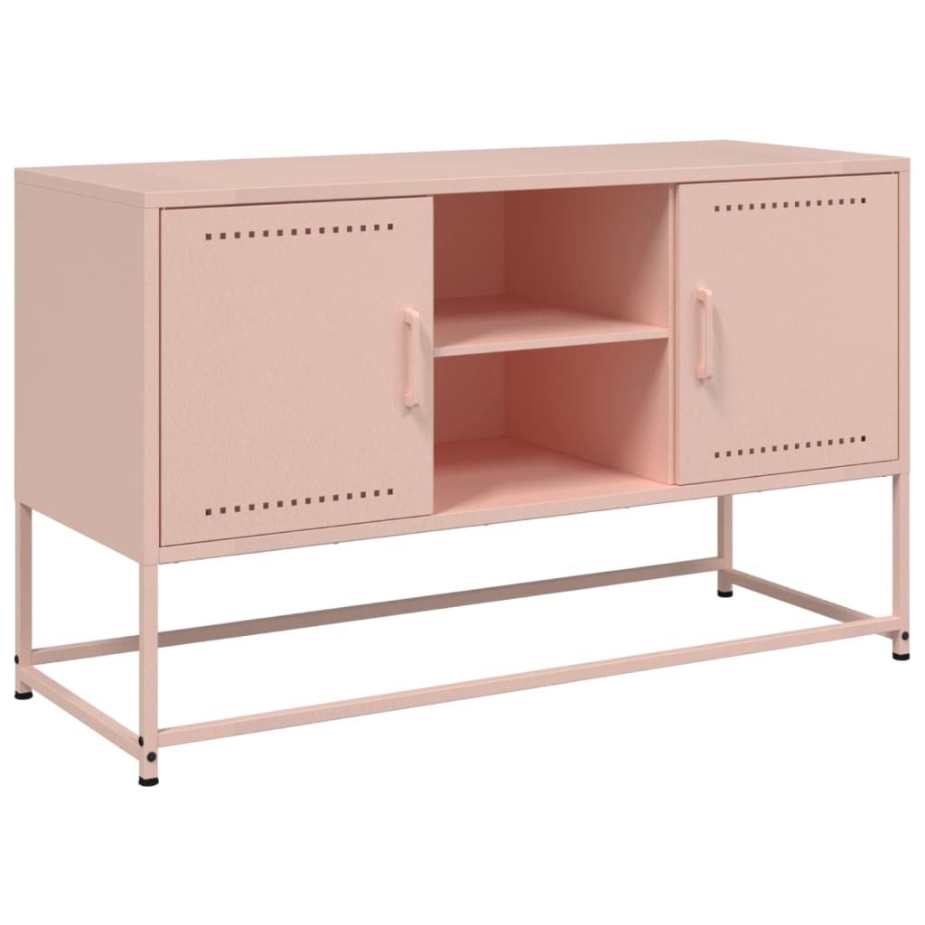 Buffet haut rose 36x39x123 cm en acier