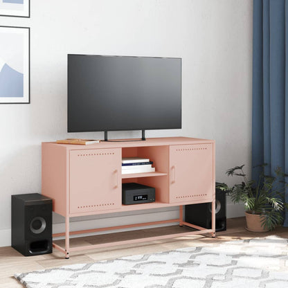 Buffet haut rose 36x39x123 cm en acier