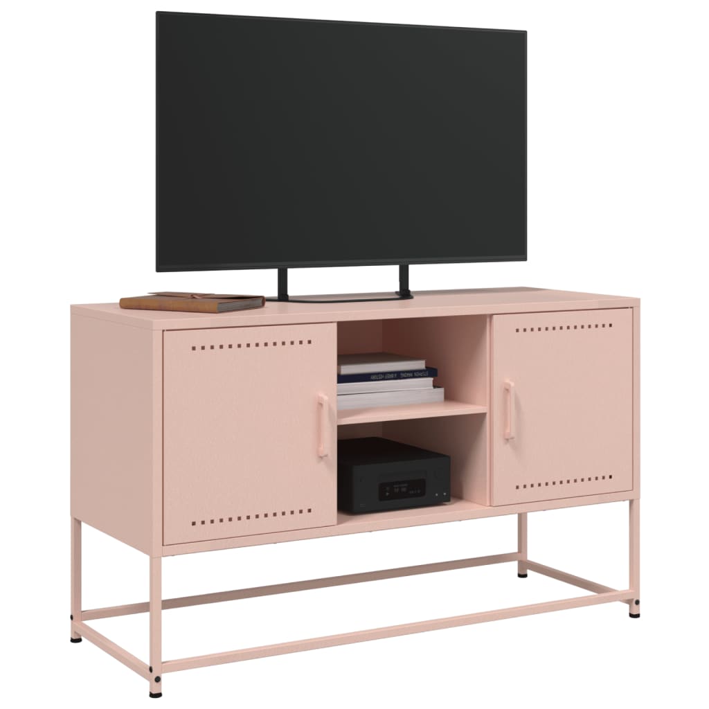 Buffet haut rose 36x39x123 cm en acier