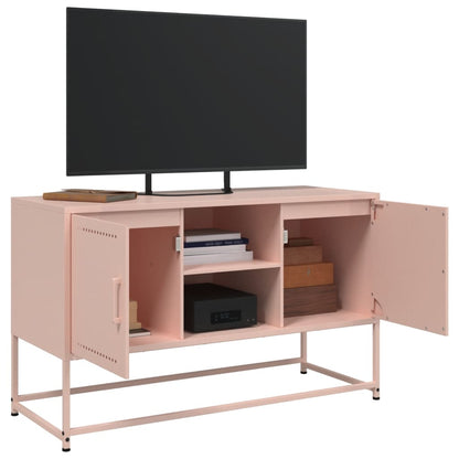 Buffet haut rose 36x39x123 cm en acier