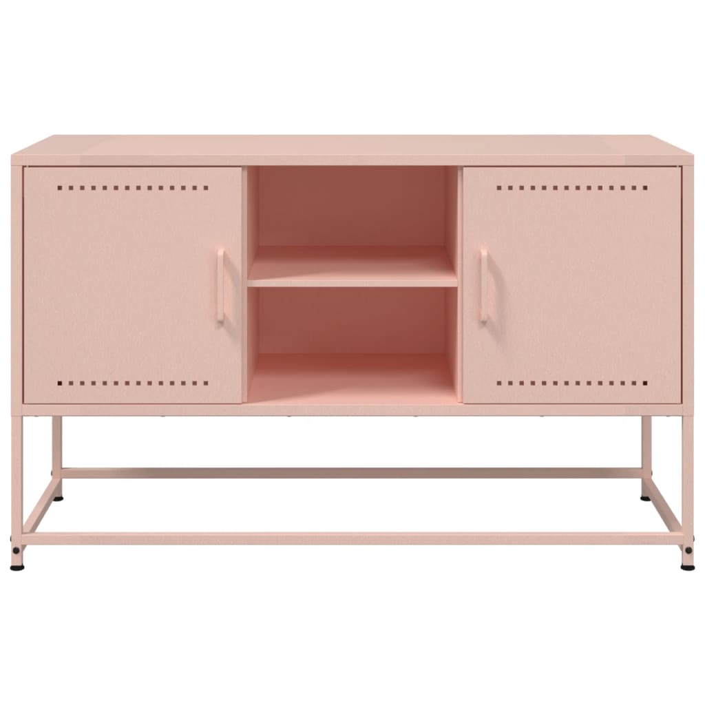 Buffet haut rose 36x39x123 cm en acier