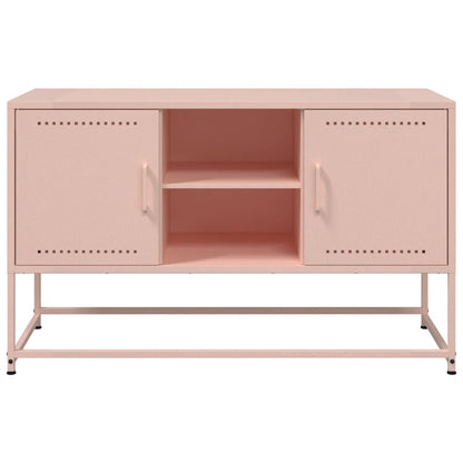 Buffet haut rose 36x39x123 cm en acier