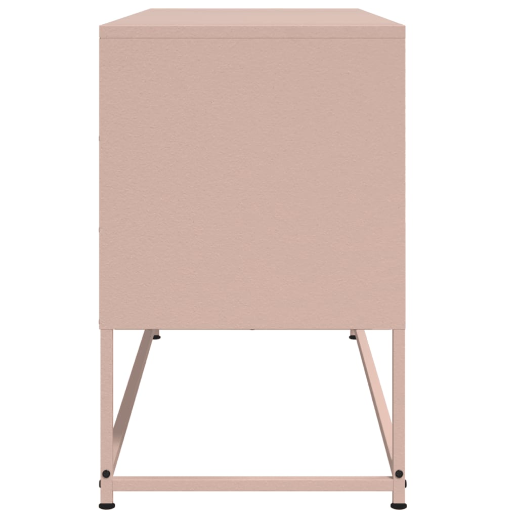 Buffet haut rose 36x39x123 cm en acier