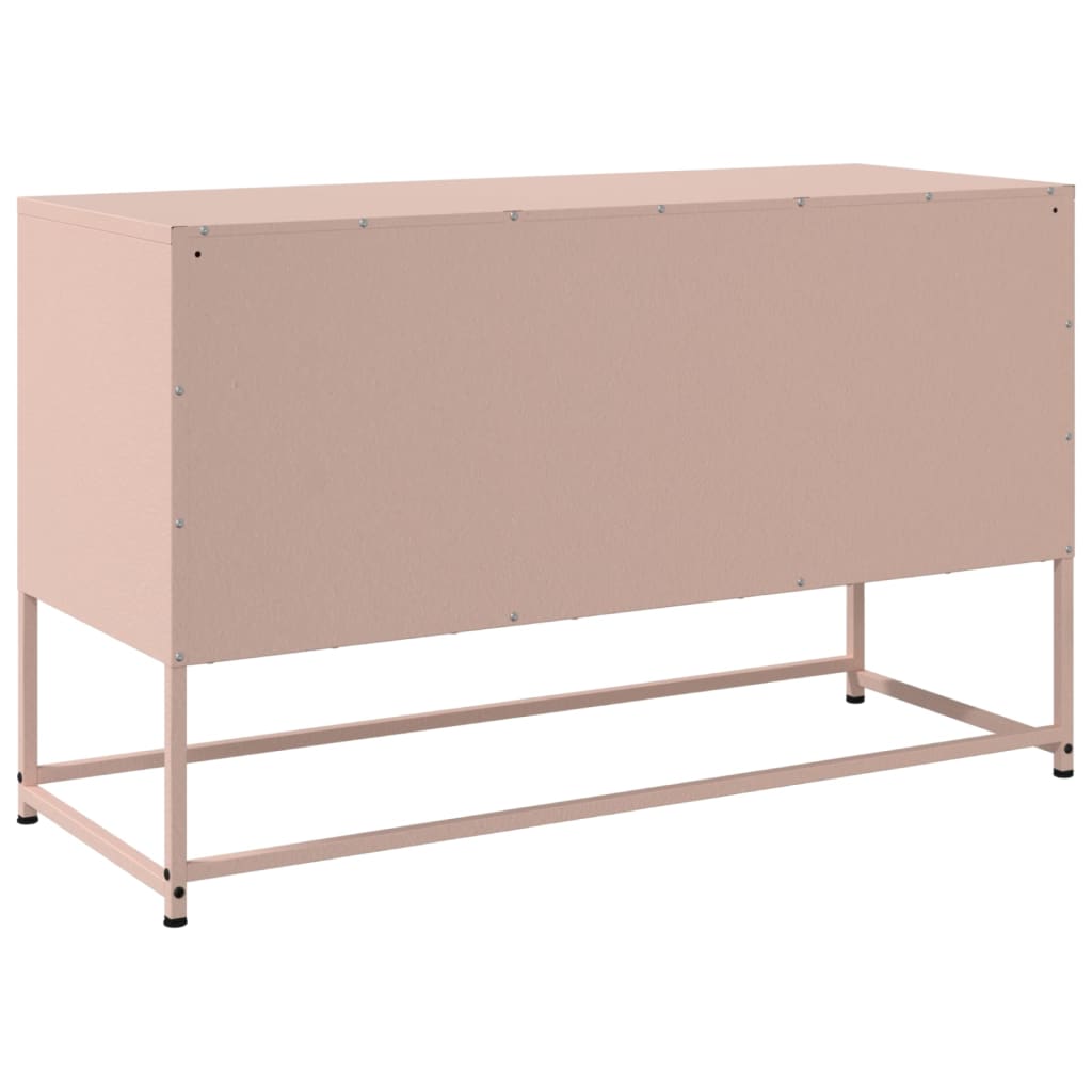 Buffet haut rose 36x39x123 cm en acier