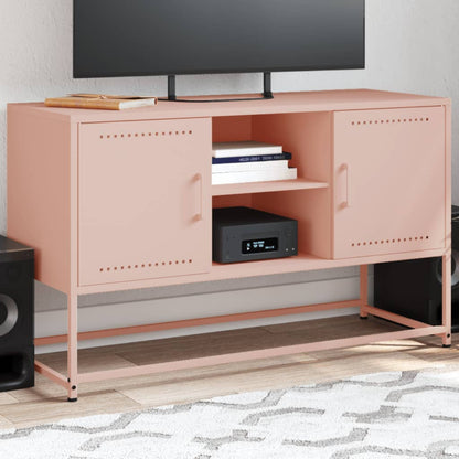 Buffet haut rose 36x39x123 cm en acier